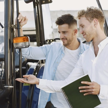 Designer and developer collaborating on a prototype